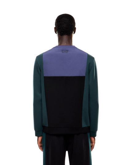 EA7 Felpa Athletic Colour Block Uomo Beetle