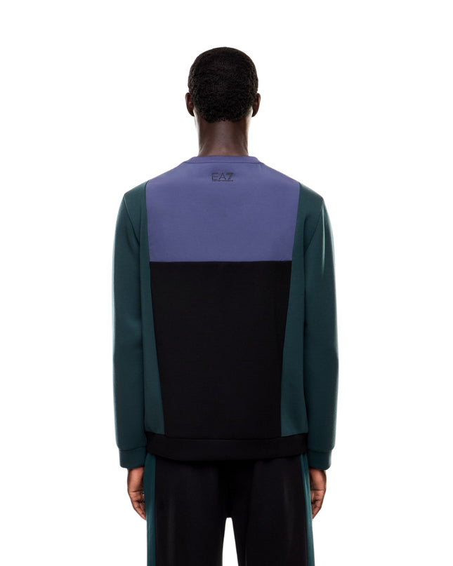 EA7 Felpa Athletic Colour Block Uomo Beetle