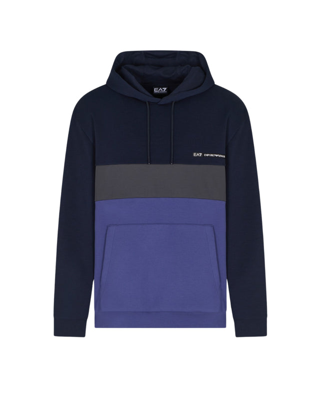 EA7 Felpa Athletic Colour Block Uomo Beetle
