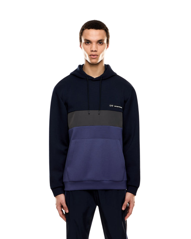 EA7 Felpa Athletic Colour Block Uomo Beetle