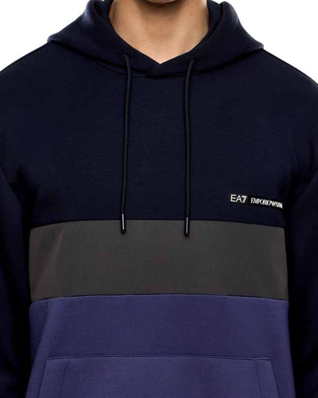 EA7 Felpa Athletic Colour Block Uomo Beetle