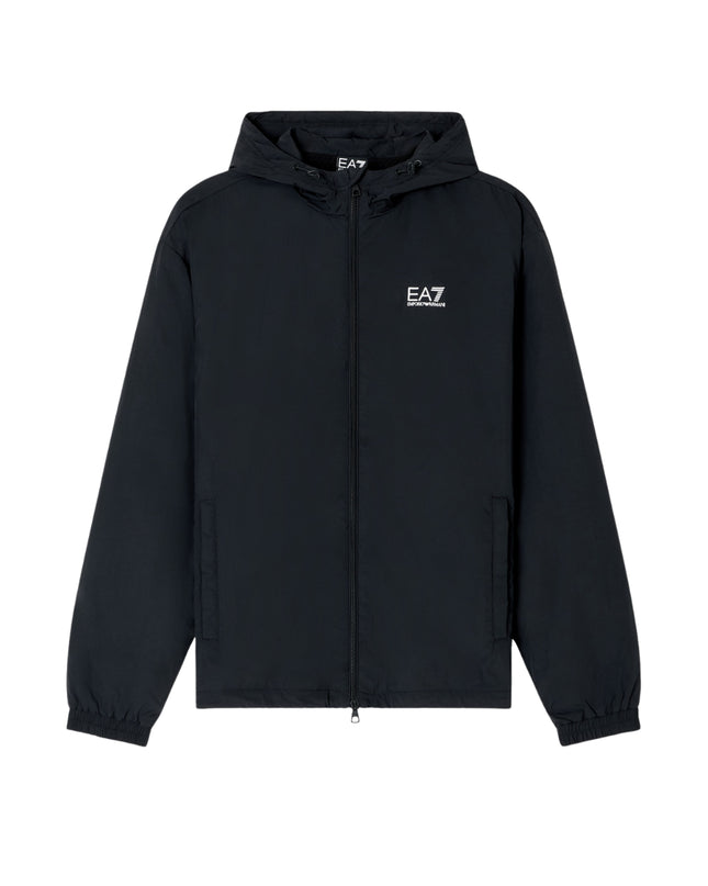EA7 Giacca Con Cappuccio Core Identity Uomo Nero