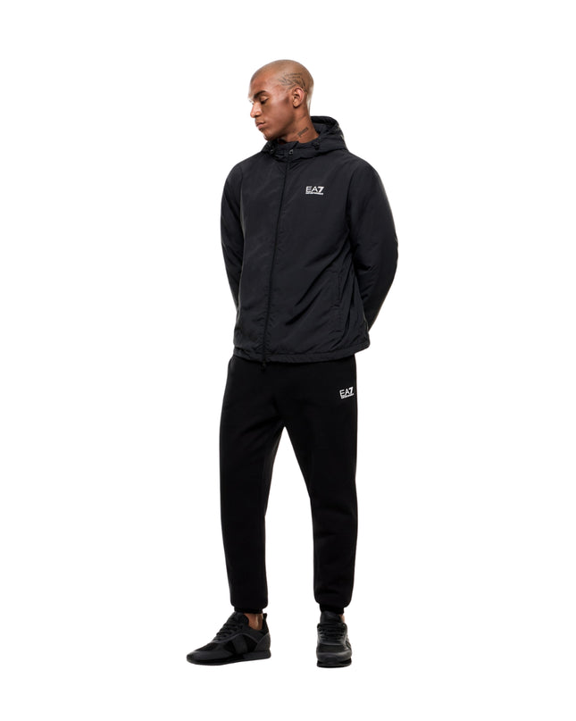 EA7 Giacca Con Cappuccio Core Identity Uomo Nero