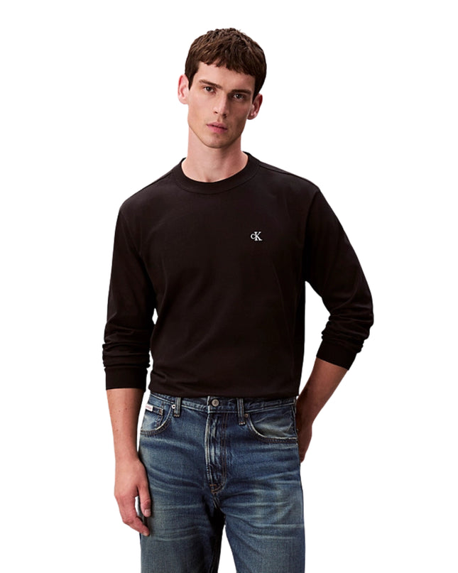 Calvin Klein T-shirt con Monogramma Uomo Nero