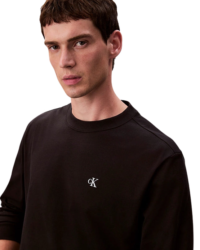 Calvin Klein T-shirt con Monogramma Uomo Nero