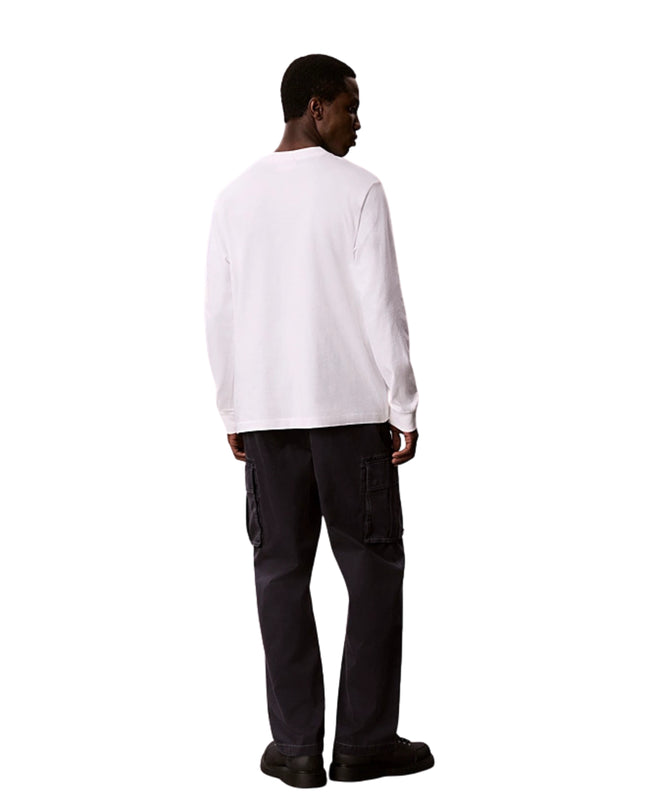 Calvin Klein T-shirt Con Monogramma Uomo Bianco