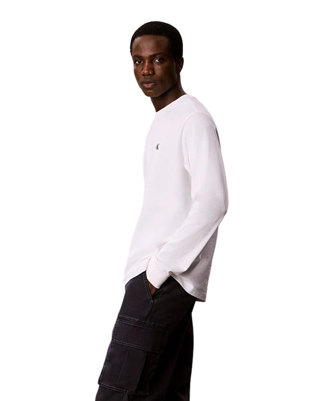 Calvin Klein T-shirt Con Monogramma Uomo Bianco