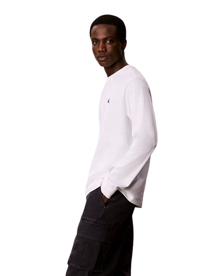 Calvin Klein T-shirt Con Monogramma Uomo Bianco