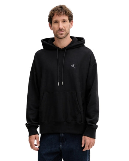 Calvin Klein Felpa Uomo con Cappuccio Black LV04RC278G