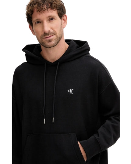 Calvin Klein Felpa Uomo con Cappuccio Black LV04RC278G