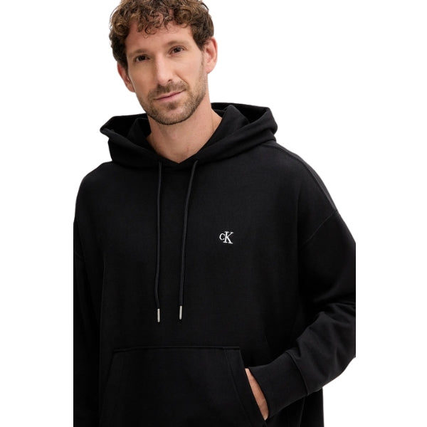 Calvin Klein Felpa Uomo con Cappuccio Black LV04RC278G