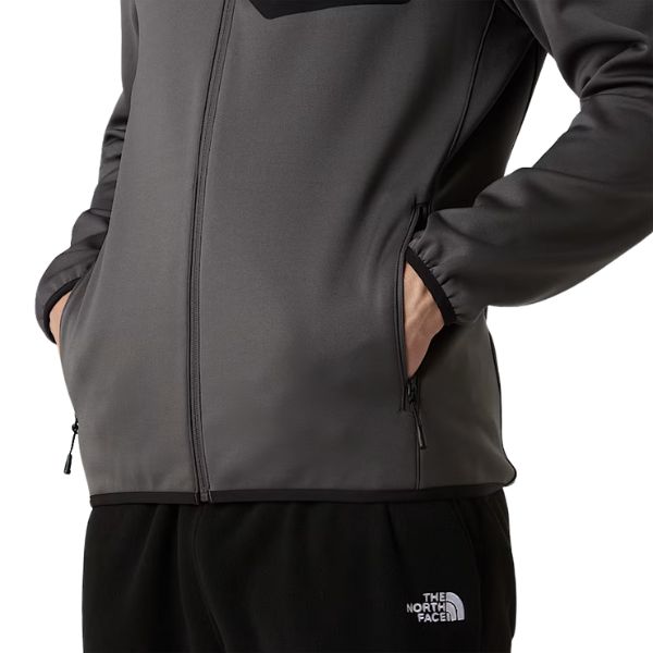 The North Face Pile Con Cerniera Integrale Grigio