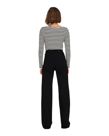 Only Onlmadison Jeans Donna Vita alta Nero