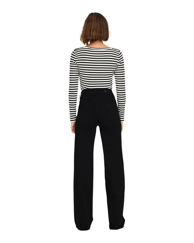 Only Onlmadison Jeans Donna Vita alta Nero