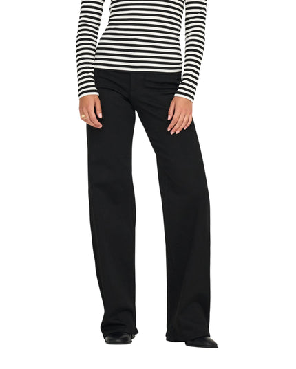 Only Onlmadison Jeans Donna Vita alta Nero