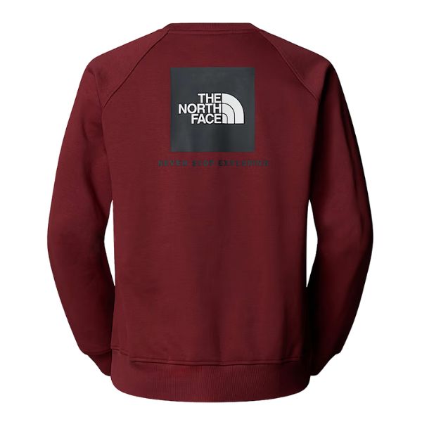 The North Face Felpa Raglan Box Uomo Bordeaux