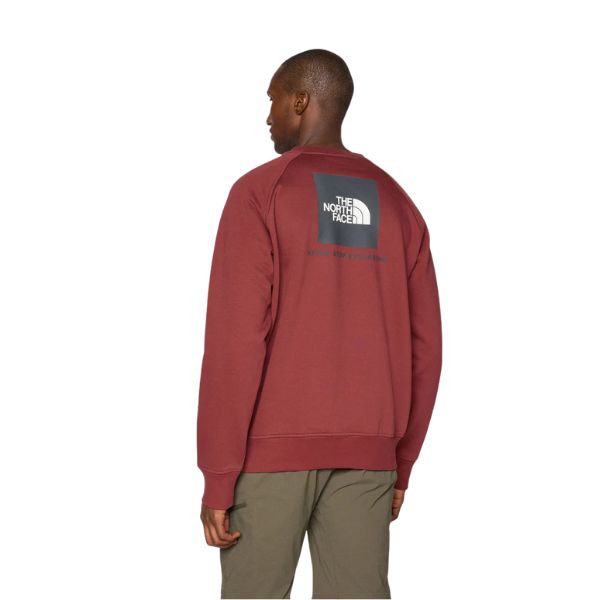 The North Face Felpa Raglan Box Uomo Bordeaux