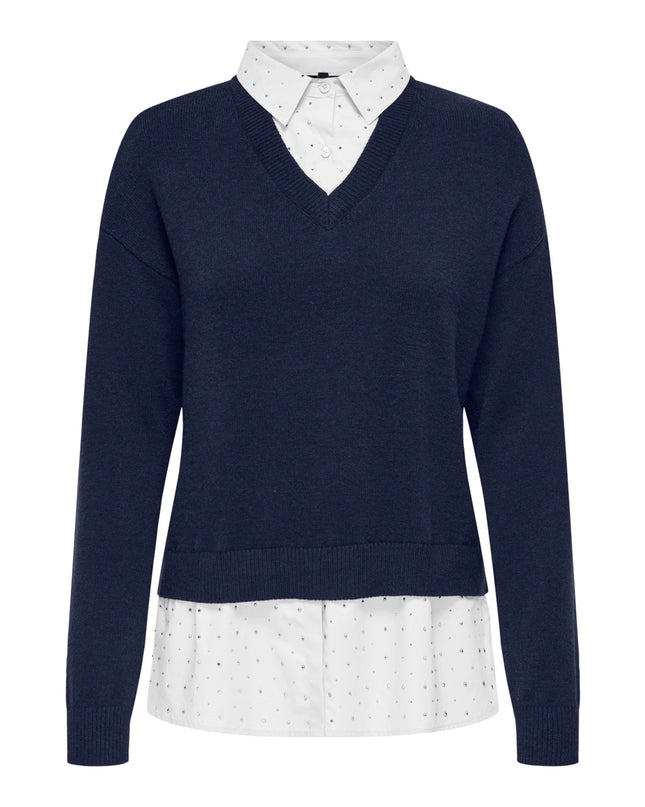 Only Onldagmar Maglia Donna Blu