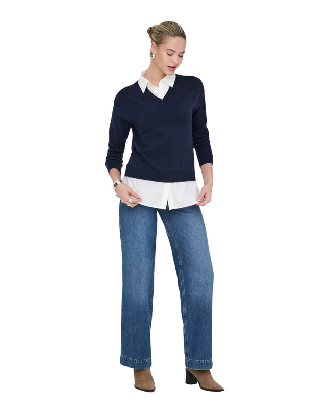 Only Onldagmar Maglia Donna Blu