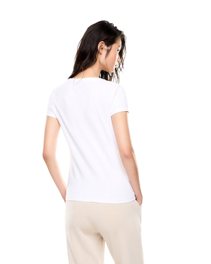 EA7 T-shirt Stretch Core Lady Donna Bianco