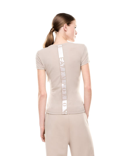 EA7 T-shirt Natural Ventus7 Donna Beige