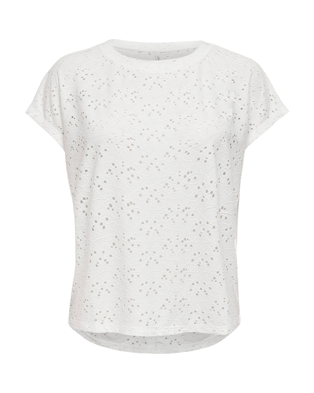 Only T-shirt Onlsmilla Donna Bianco