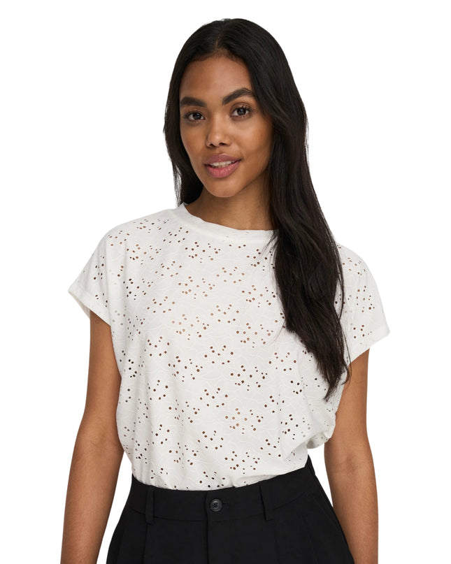 Only T-shirt Onlsmilla Donna Bianco