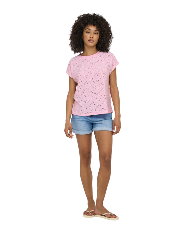 Only T-shirt Onlsmilla Donna Rosa