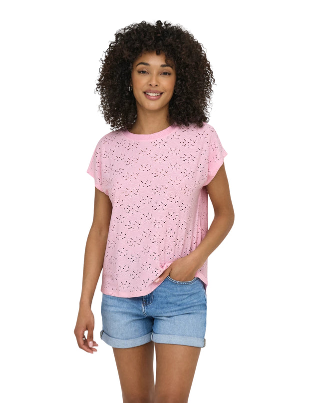Only T-shirt Onlsmilla Donna Rosa