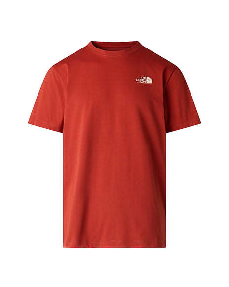 The North Face T-shirt Vertical Regular Uomo Arancio