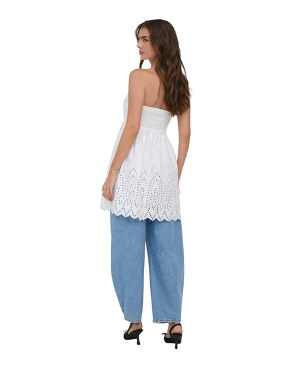 Only Vestito Onlutulum Donna Bianco