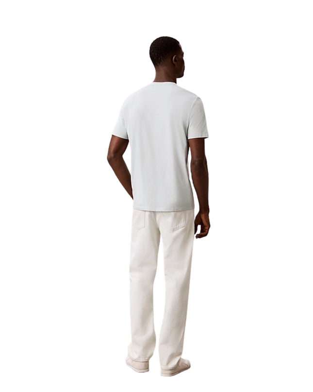 Calvin Klein T-shirt Con Logo Monogramma Uomo Celeste