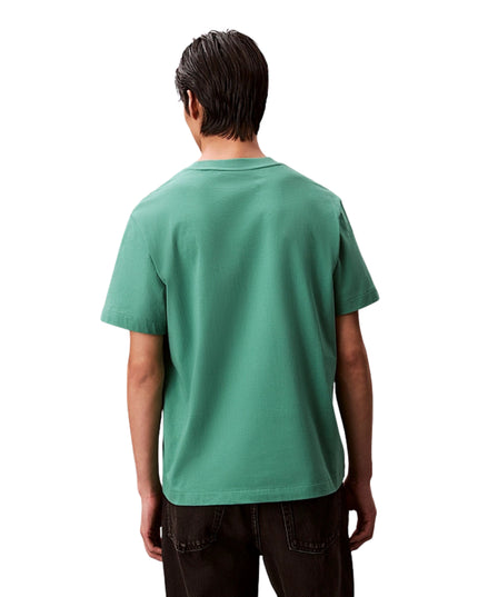 Calvin Klein T-shirt Con Stemma Sul Petto Uomo Verde