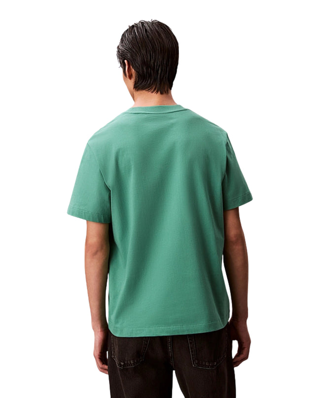 Calvin Klein T-shirt Con Stemma Sul Petto Uomo Verde