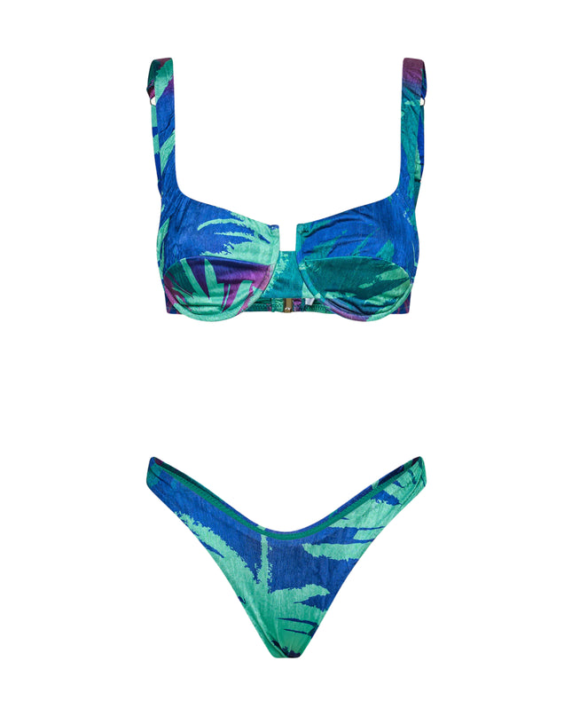 Me Fui Bikini Reggiseno con Ferretto e Slip Americano Fisso Donna Fantasia