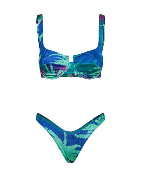 Me Fui Bikini Reggiseno con Ferretto e Slip Americano Fisso Donna Fantasia