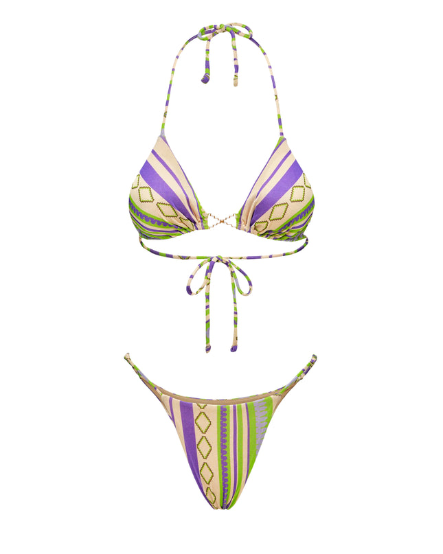 Me Fui Bikini Triangolo con Slip Fisso Donna Fantasia