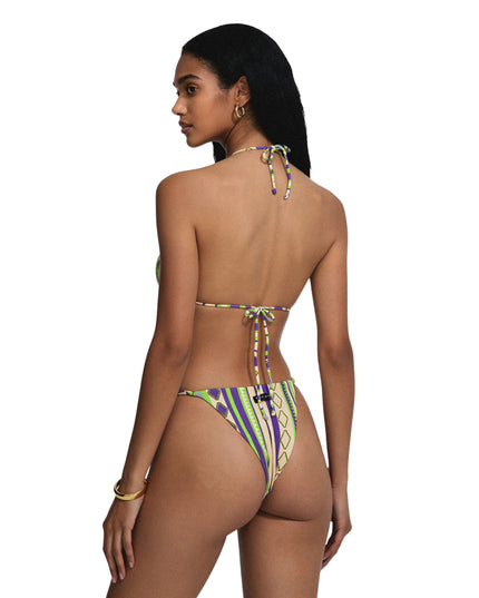 Me Fui Bikini Triangolo con Slip Fisso Donna Fantasia