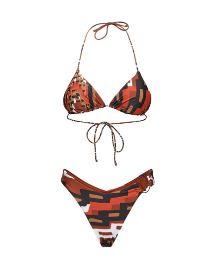 Me Fui Bikini Triangolo con Slip Fisso Donna Fantasia