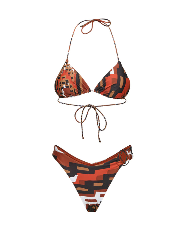 Me Fui Bikini Triangolo con Slip Fisso Donna Fantasia