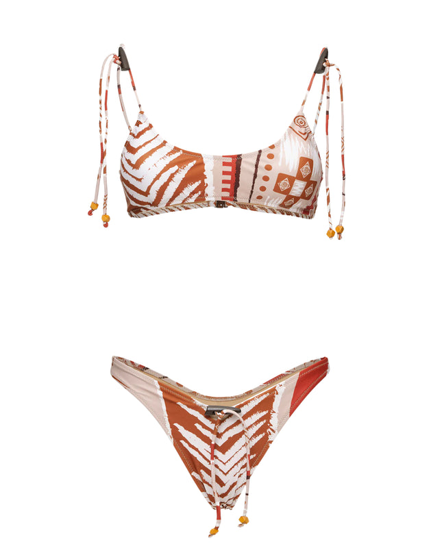 Me Fui Bikini Top Regolabile e Slip Americano Fisso Donna Fantasia