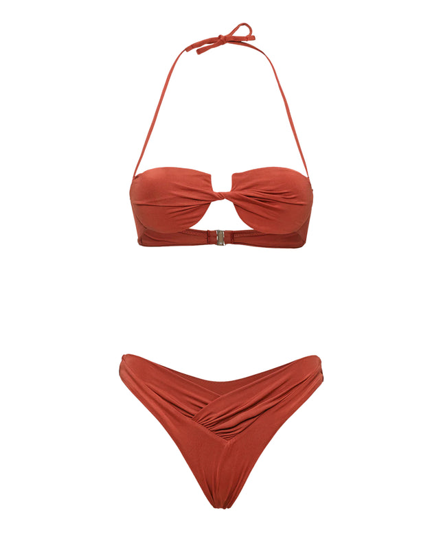Me Fui Bikini Reggiseno con Ferretto e Slip Fisso Donna Rosso