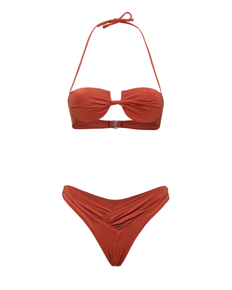 Me Fui Bikini Reggiseno con Ferretto e Slip Fisso Donna Rosso