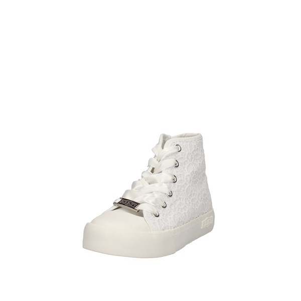 Cult Scarpe Bambina Alte canvas_macram__white DISCO 0065 CLJ006501